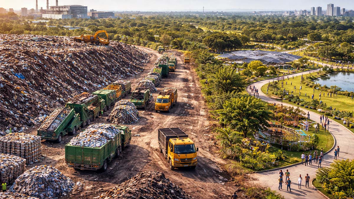 urban garbage mountains